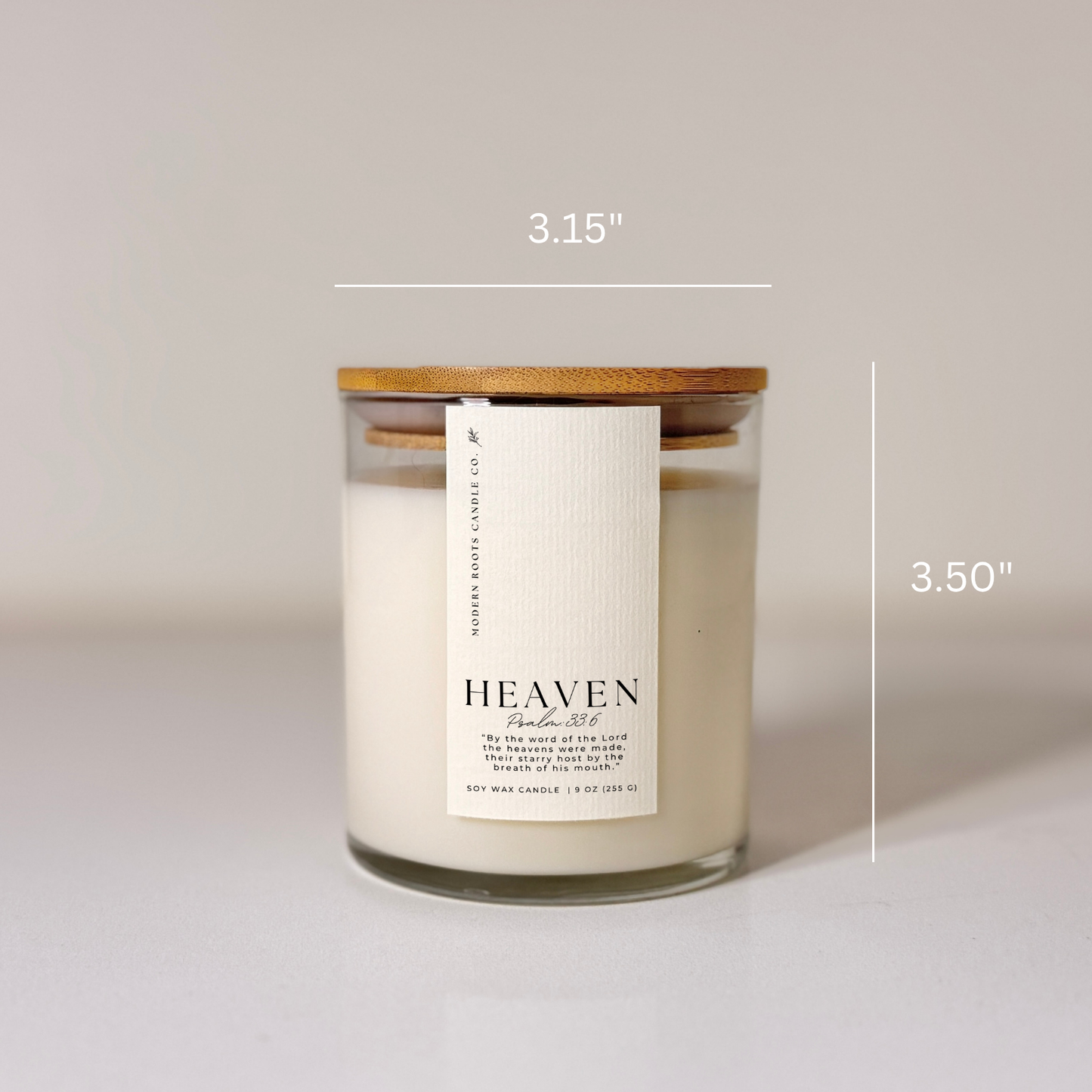 Heaven | Pink Sugar & Vanilla | 9 oz. Clear Jar Soy Candle: Natural Wood Lid