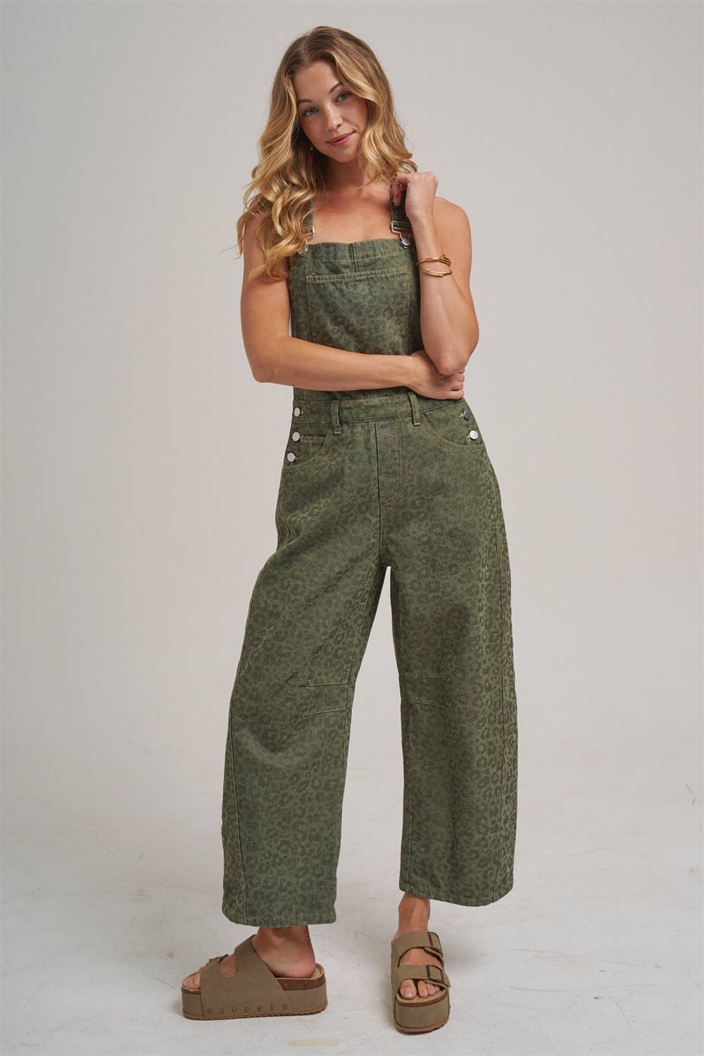 Vintage Leopard Overall Jumpsuit