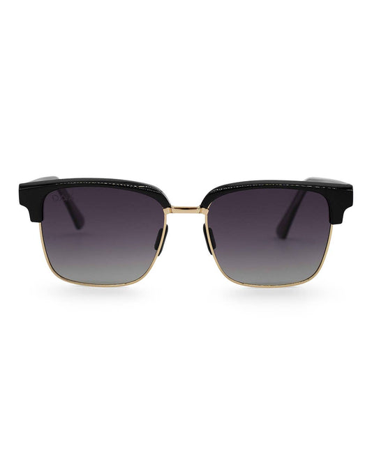 Austin Polarized Square Sunglasses in Black