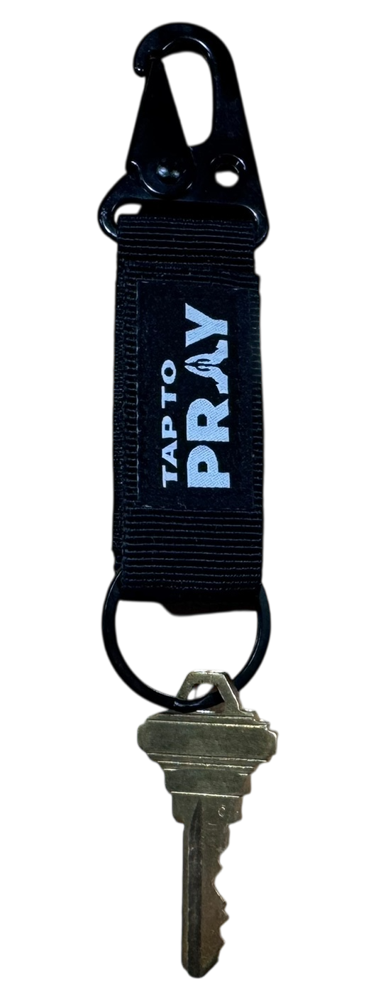 Tap To Pray™ - Tactical Carabiner Keychain: Black