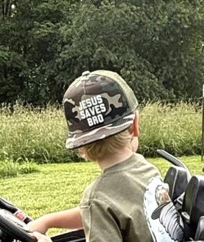 Youth Jesus Saves Bro Camo Hat