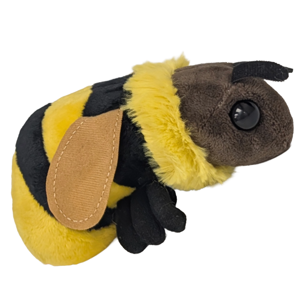 Queenie the Canned Bumblebee - Eco-Friendly Recycled Plush: Foil Lid