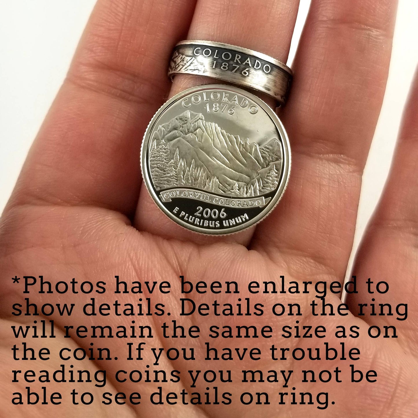 90% Silver North Carolina Quarter Ring: 6.5