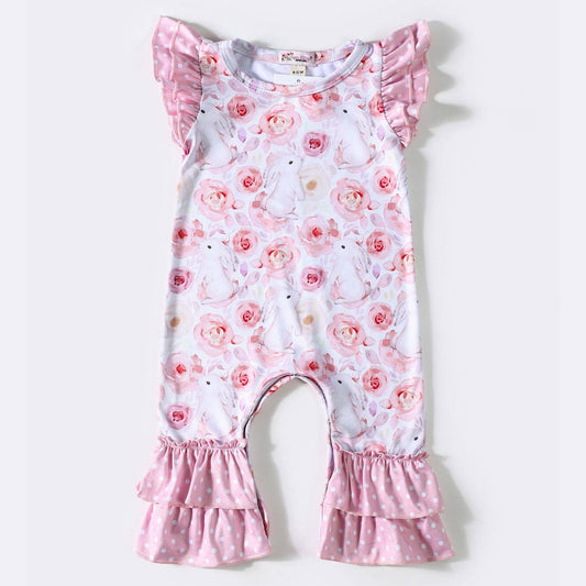 Bunny Blooms Baby Romper Easter