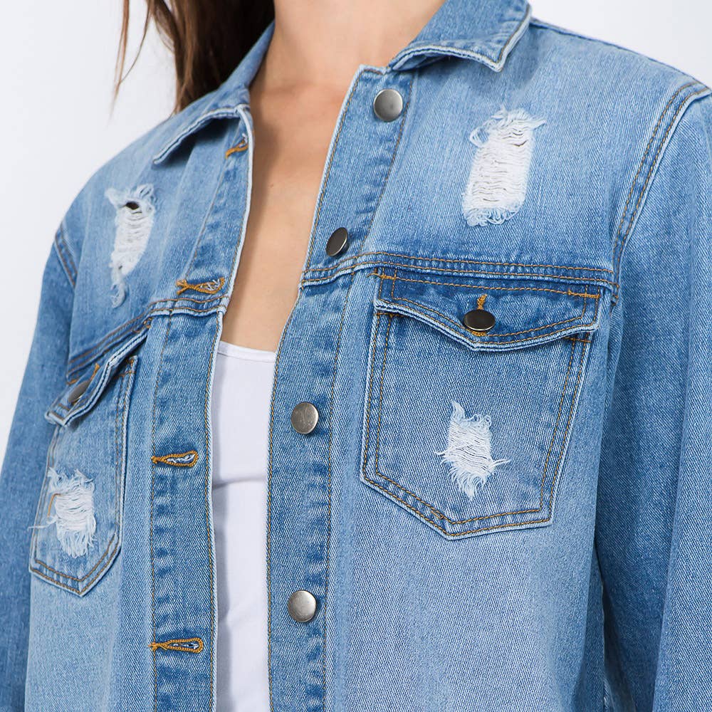 Distressed Denim Jacket
