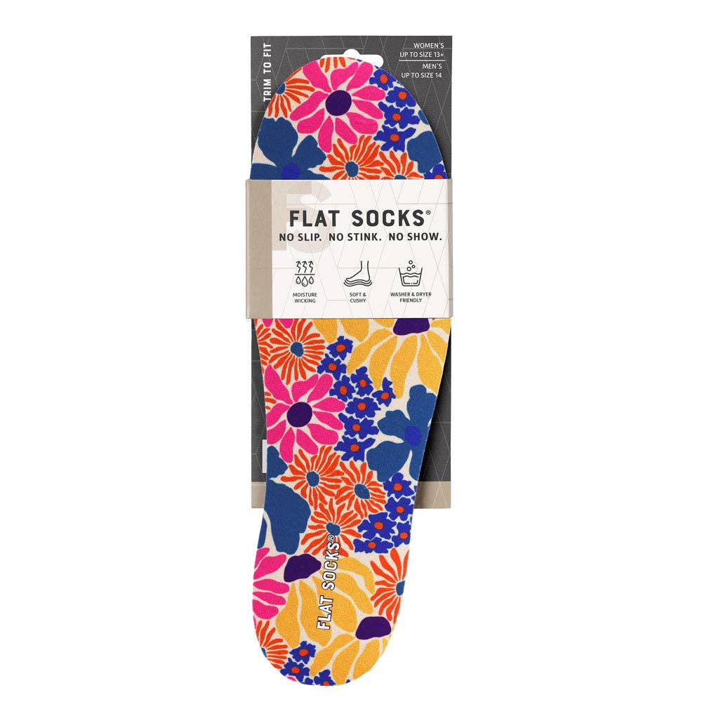 Groovy Bloom Flat Socks: Small