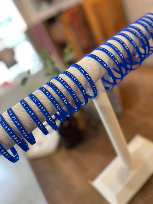  Blue Team Spirit Bracelets Adult