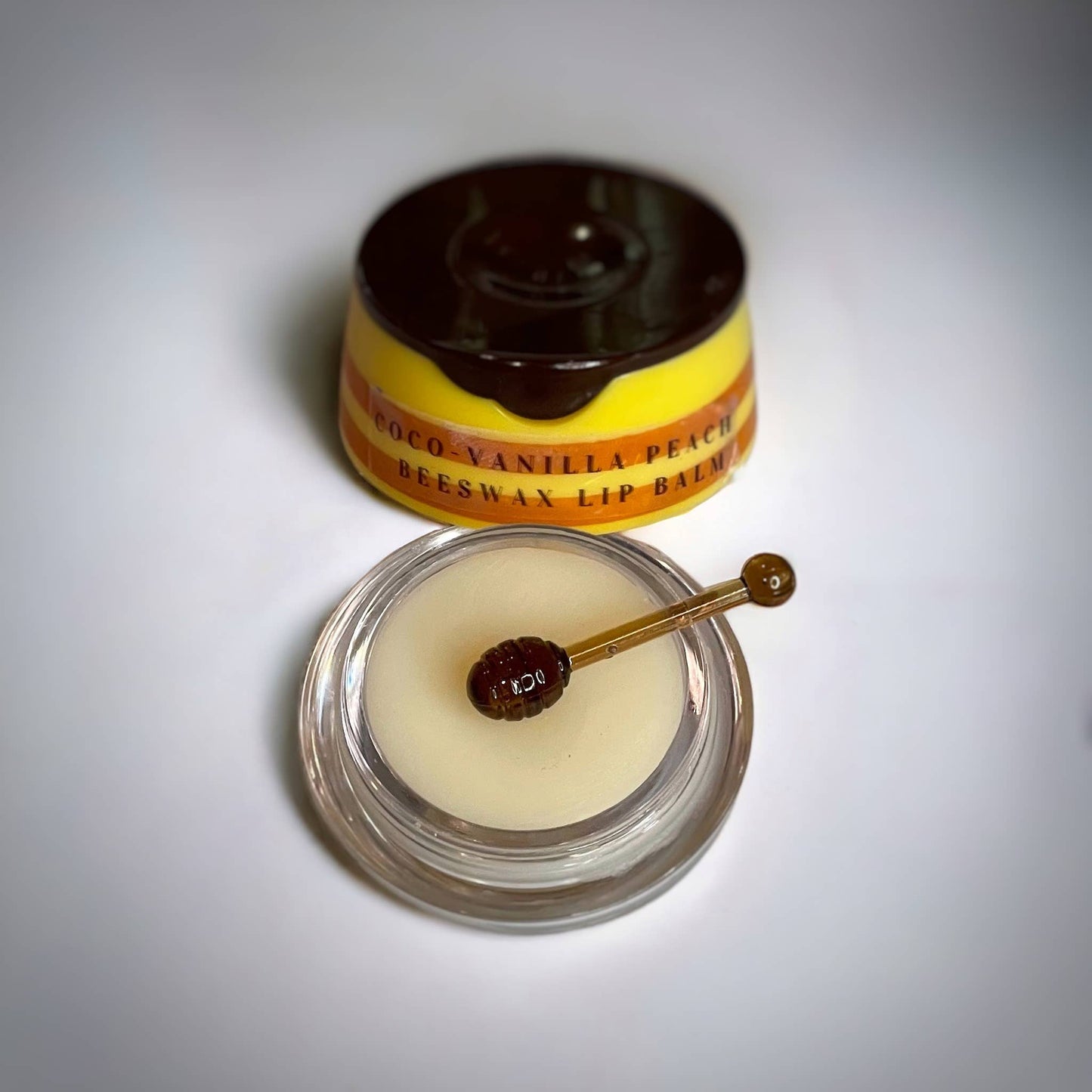 BEESWAX HONEY POT LIP BALM Coco-Vanilla Peach