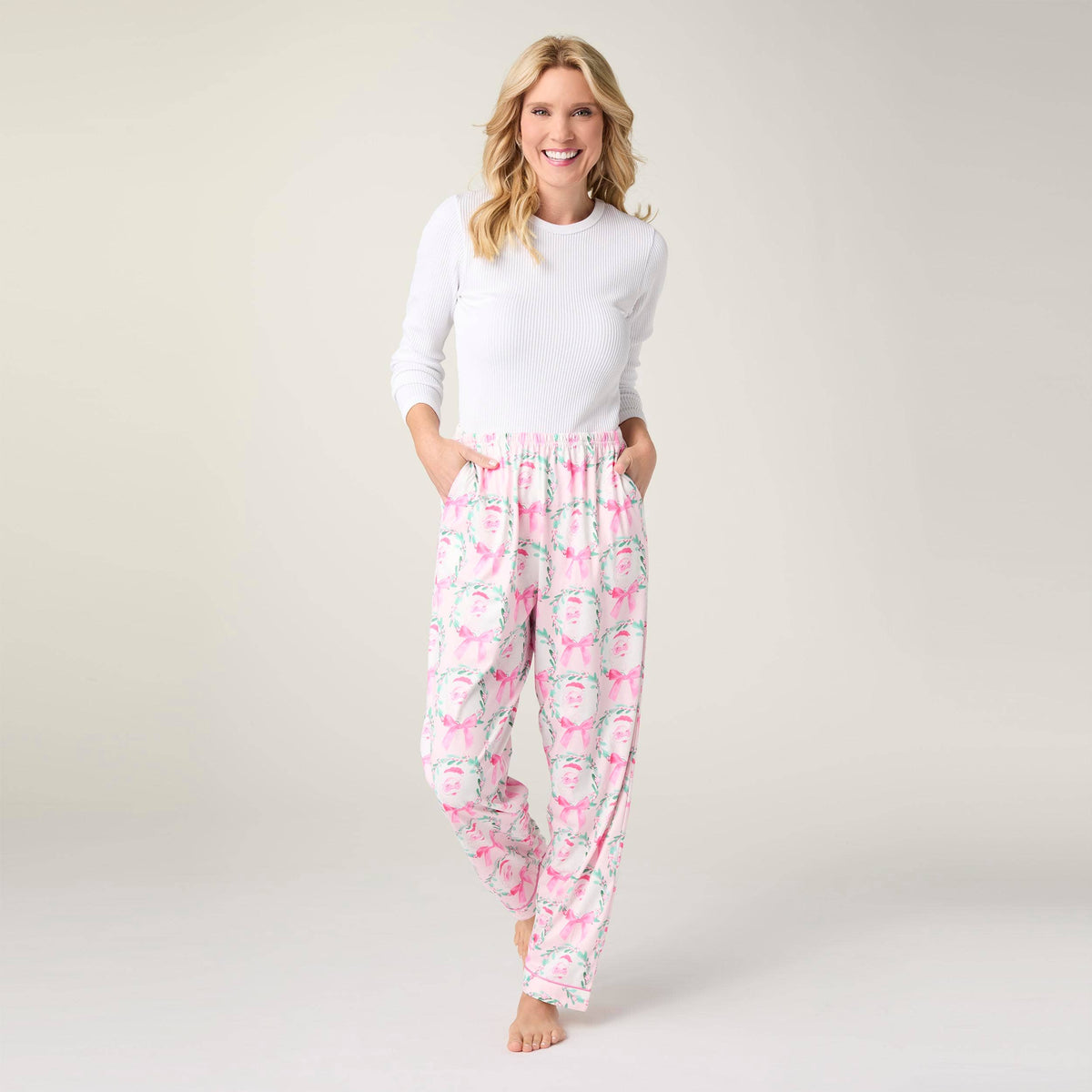 Dreamland Pants-Fall: Blush Santa / L/XL