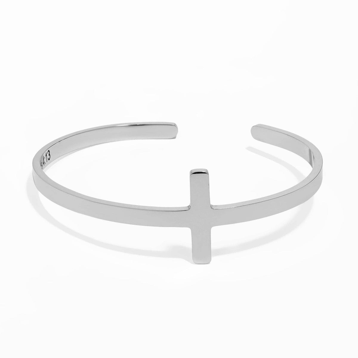 Cross Bracelet with Christian Scripture Philippians 4:13: Gold