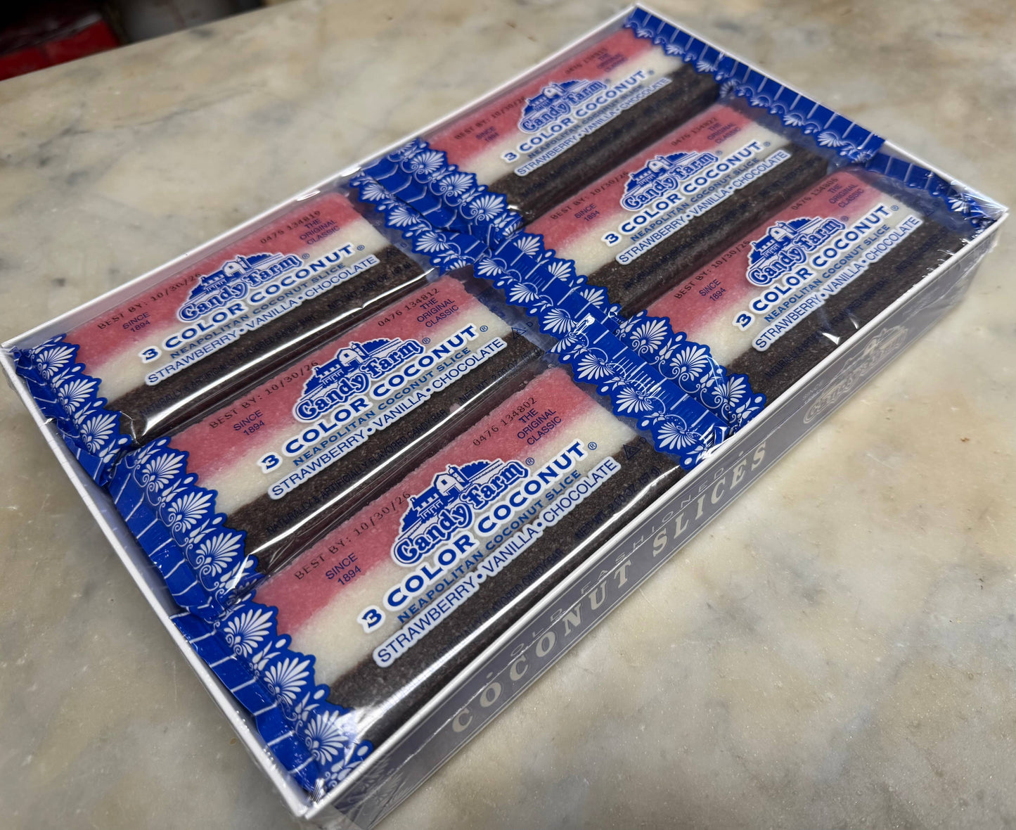 Nostalgic 1894 Original Candy Farm Coconut 🥥Slices 24ct Box