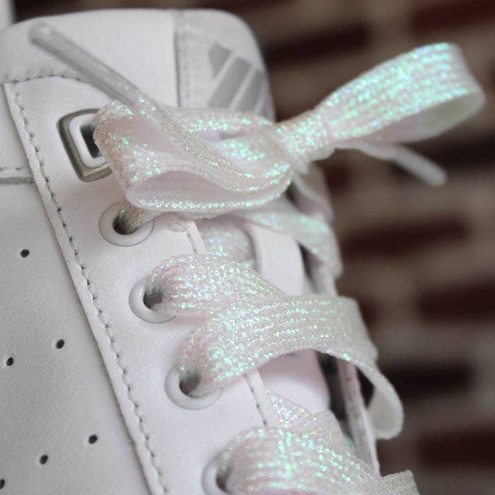 White Glitter Laces