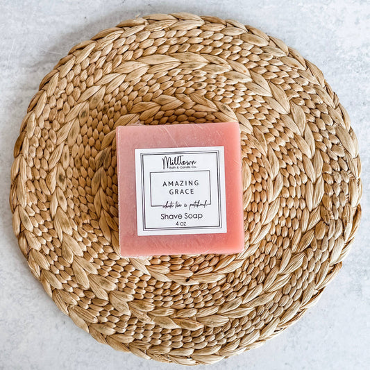 Amazing Grace Shave Soap | Rich Lather & Smooth Shave | Safe for Sensitive Skin