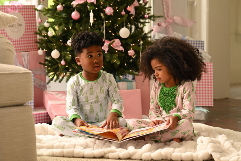 Girl's Pink Holiday PJ's