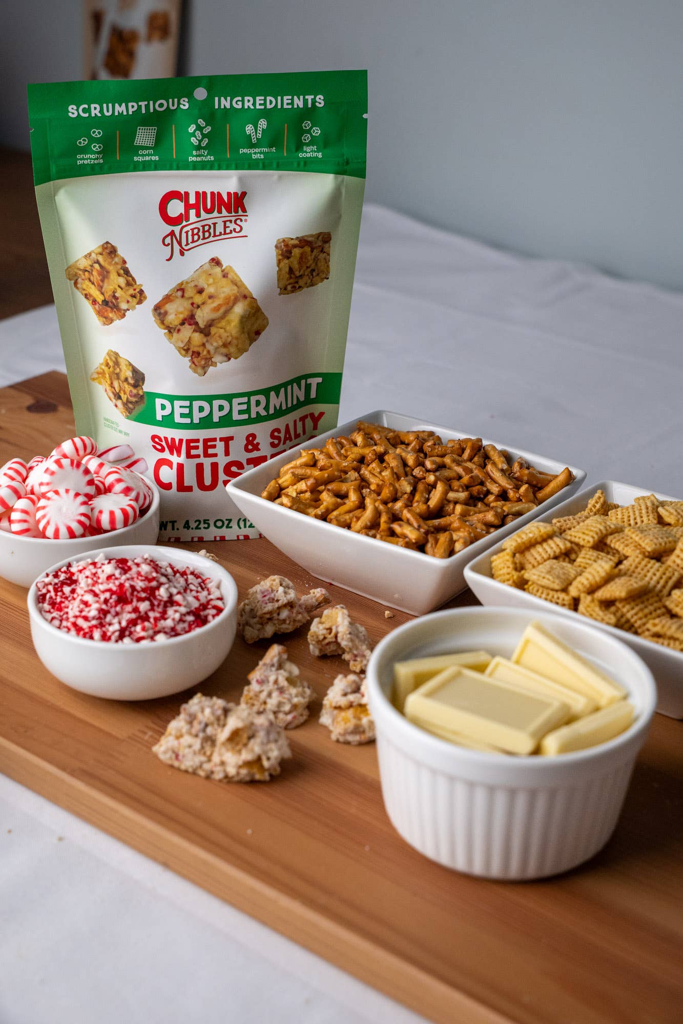 Holiday Peppermint Chunk Nibbles 2oz Snack Pack