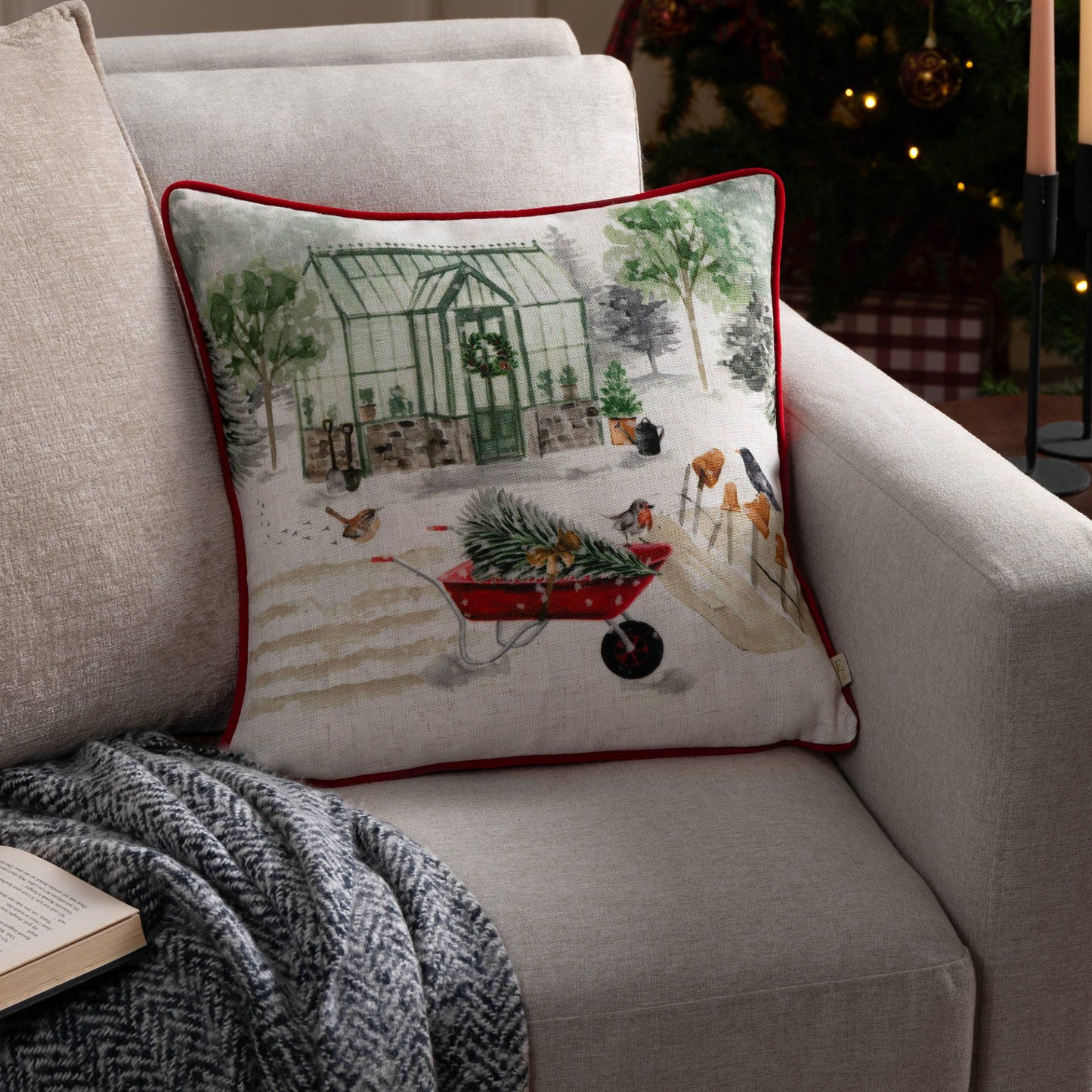 Winter Garden Printed Pillow