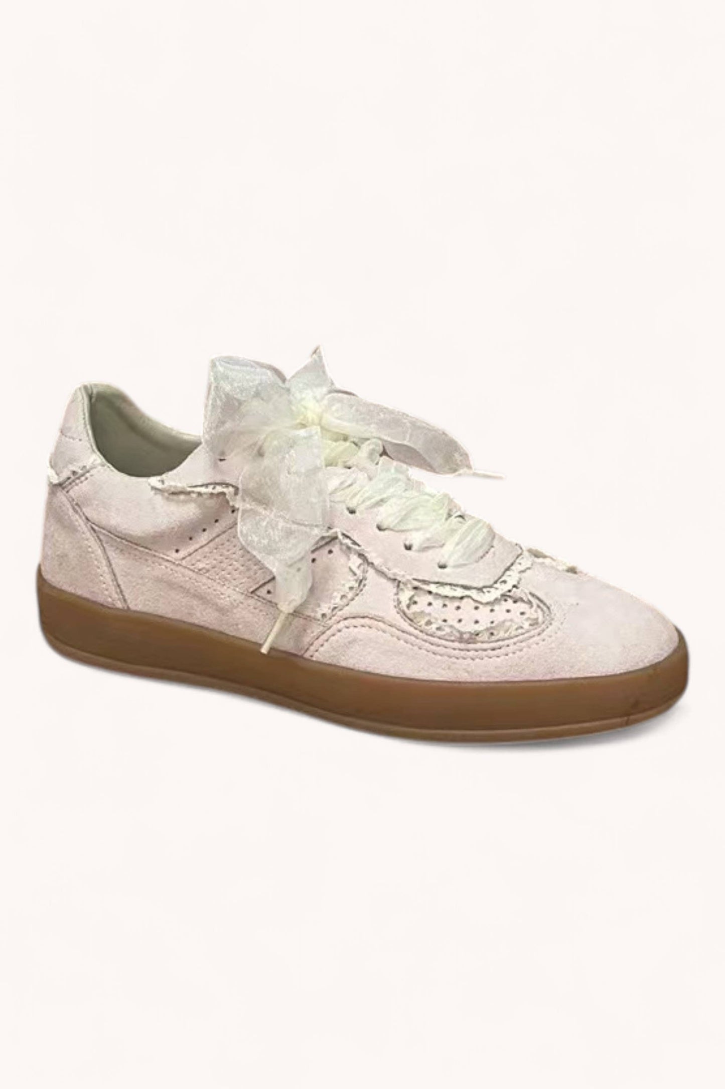 Eleanor Lace Trim Sneaker Blush