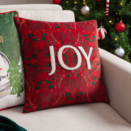 Holiday Joy Tufted Velvet Pillow