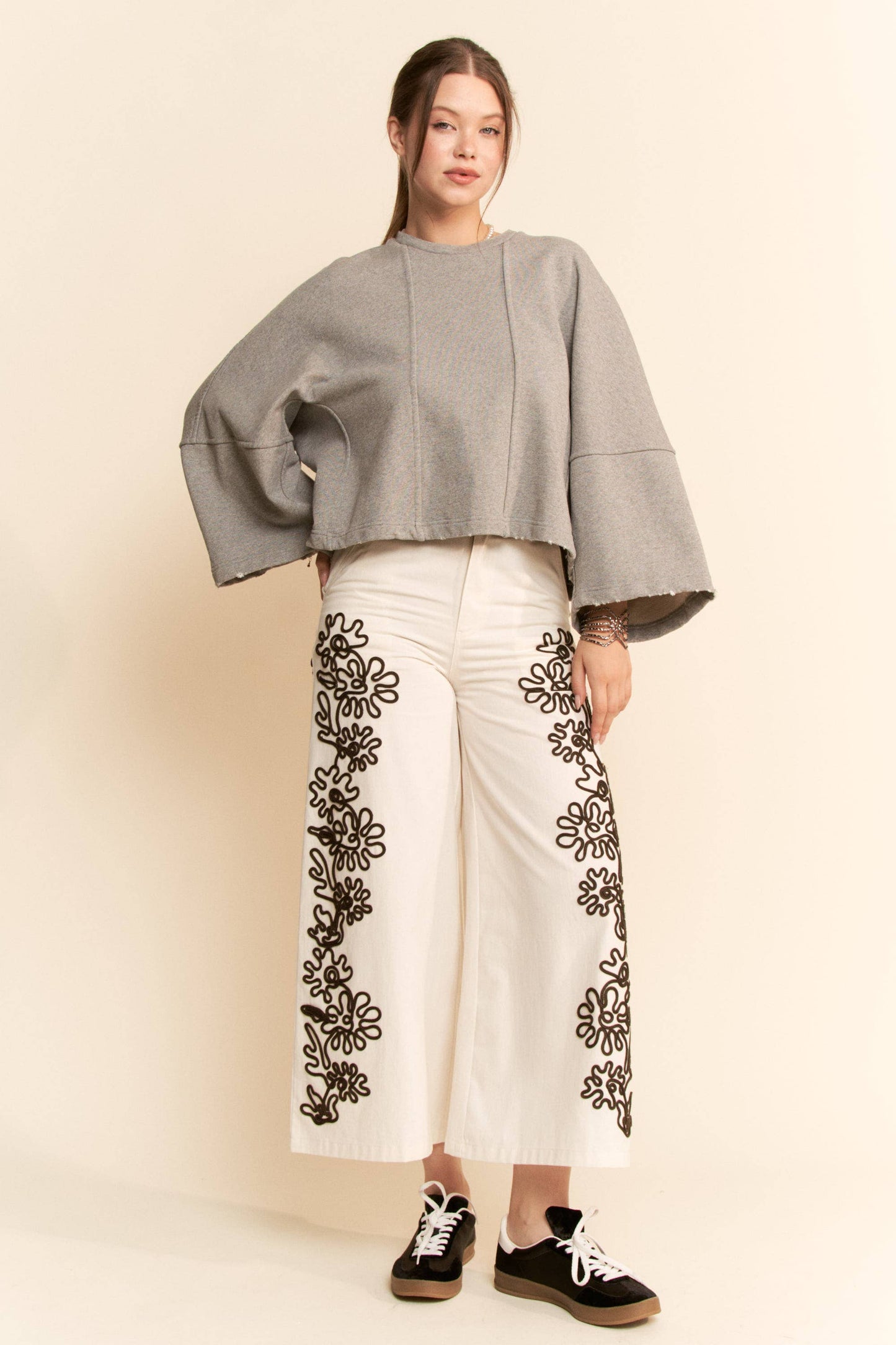Oversized Bell Sleeve Sweatshirt