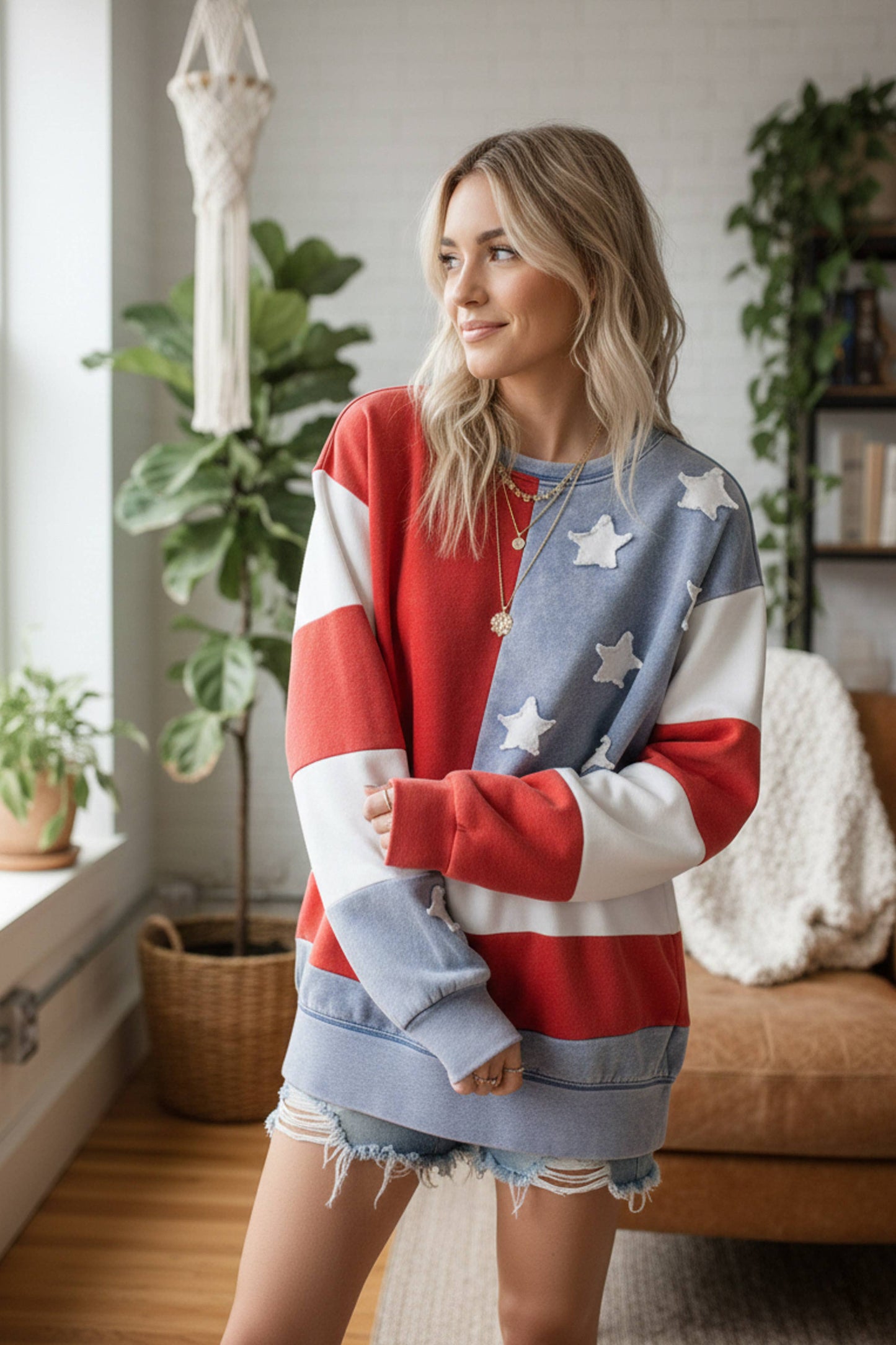 Mineral Washed Americana Sweatshirt