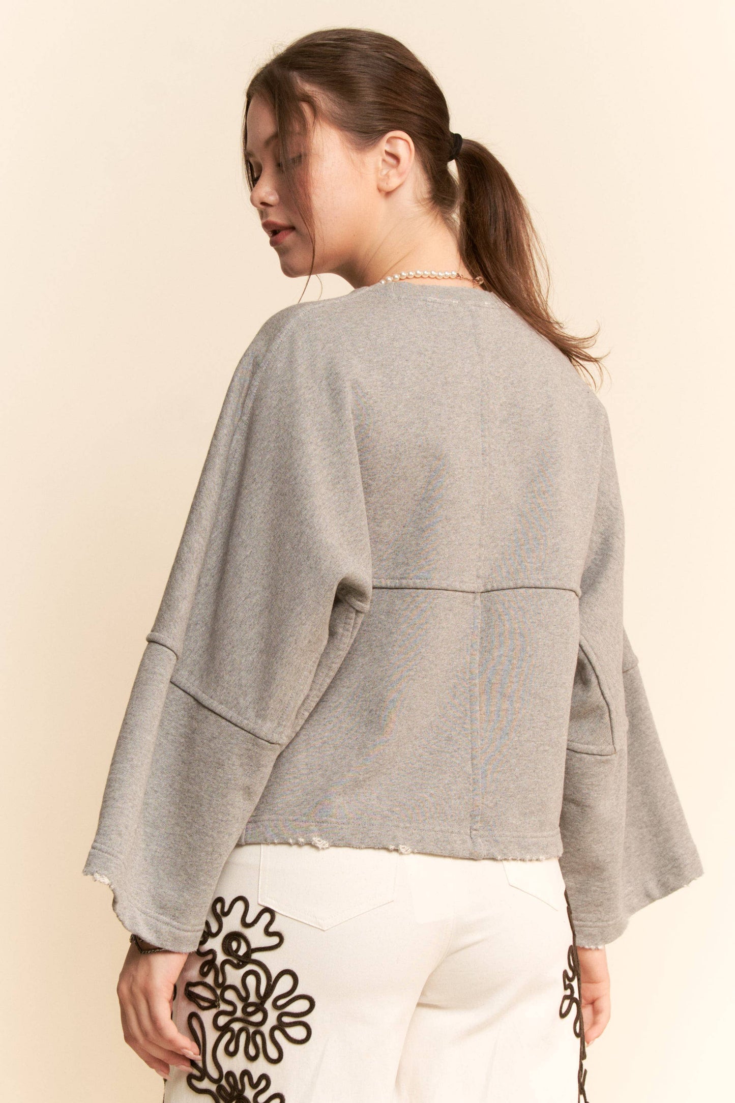Oversized Bell Sleeve Sweatshirt