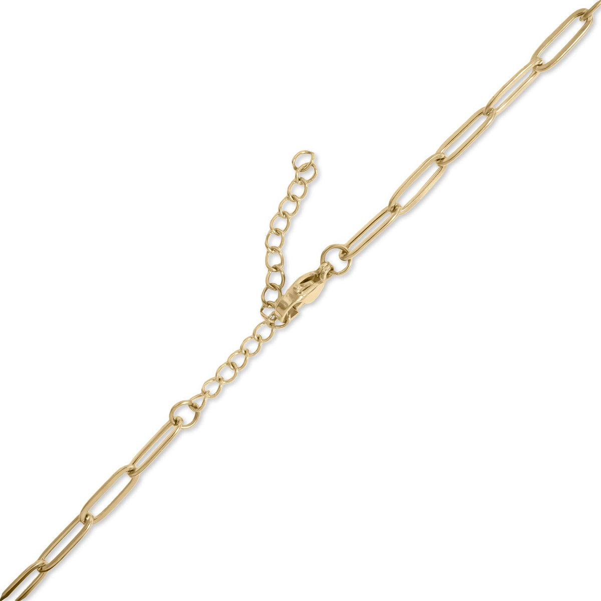 Breast Cancer Awareness Carabiner Hope Charm Necklace: Gold