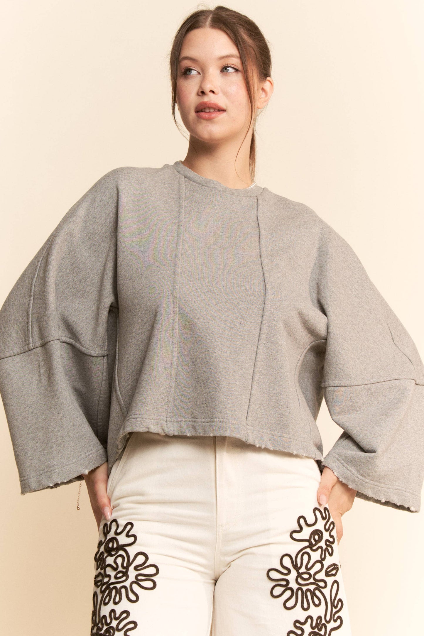 Oversized Bell Sleeve Sweatshirt