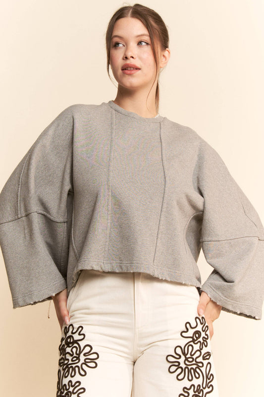 Oversized Bell Sleeve Sweatshirt