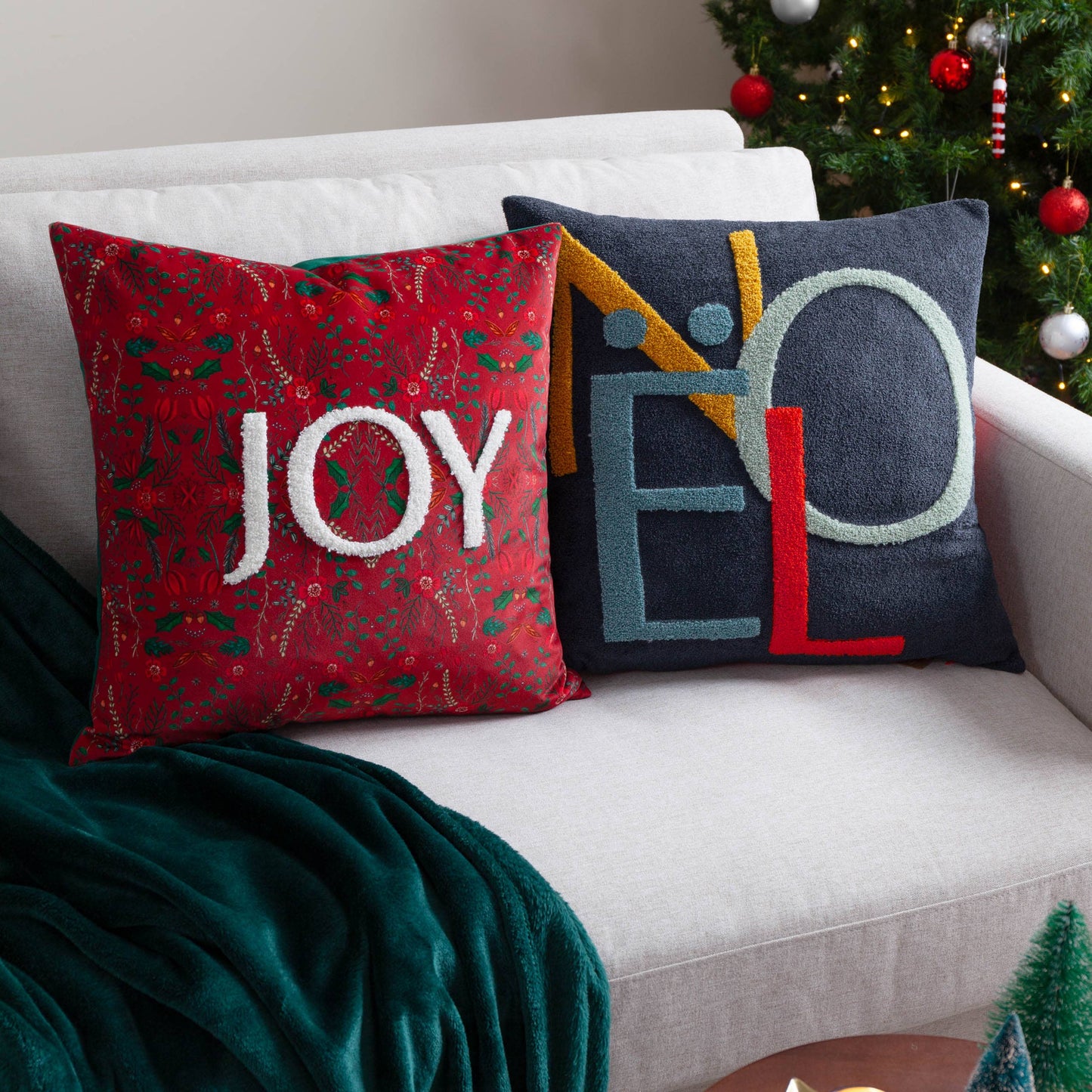 Holiday Joy Tufted Velvet Pillow