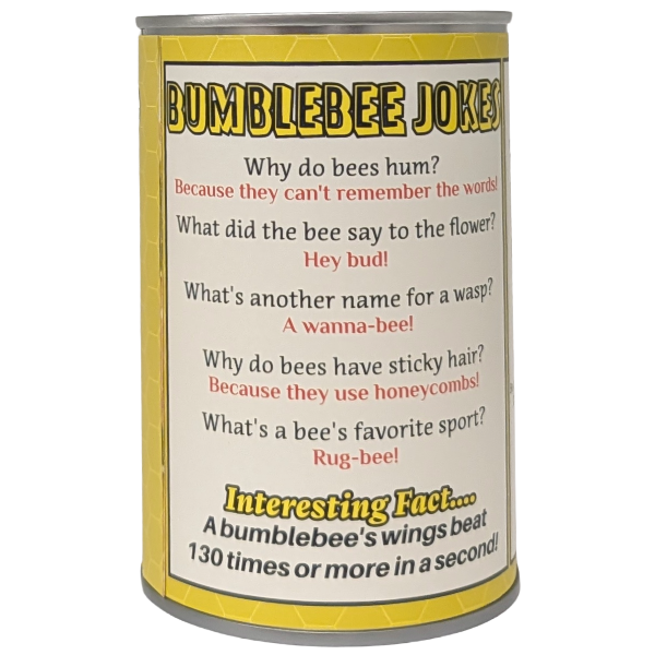 Queenie the Canned Bumblebee - Eco-Friendly Recycled Plush: Foil Lid