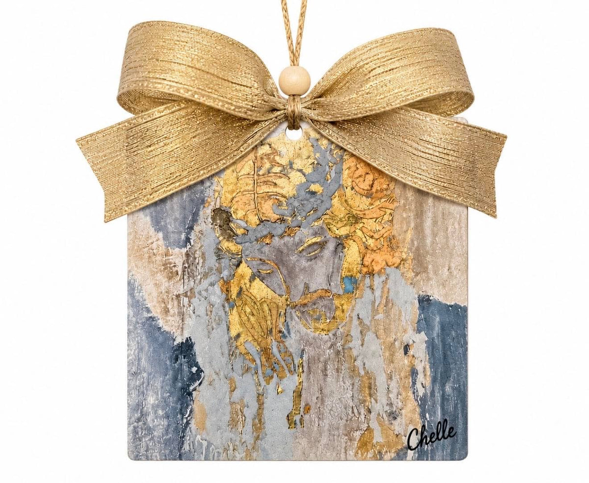 Christmas Ornament: Jesus in Gold