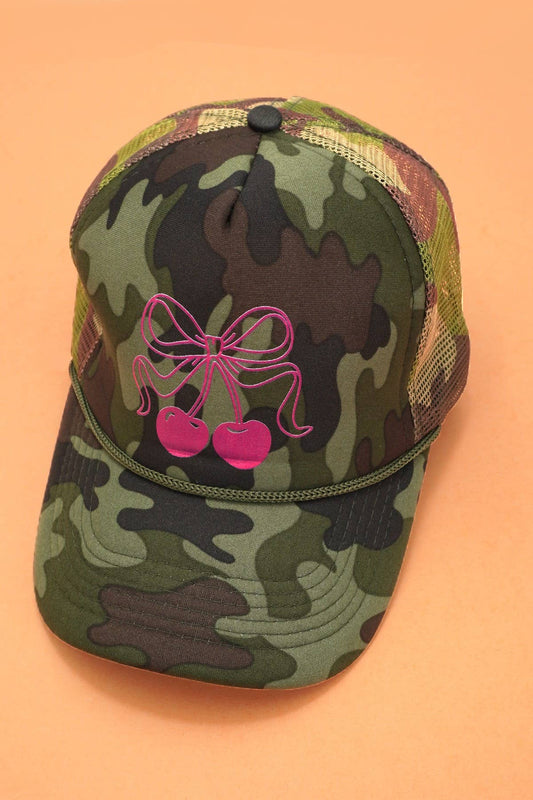 Camo Cherry Trucker Hat