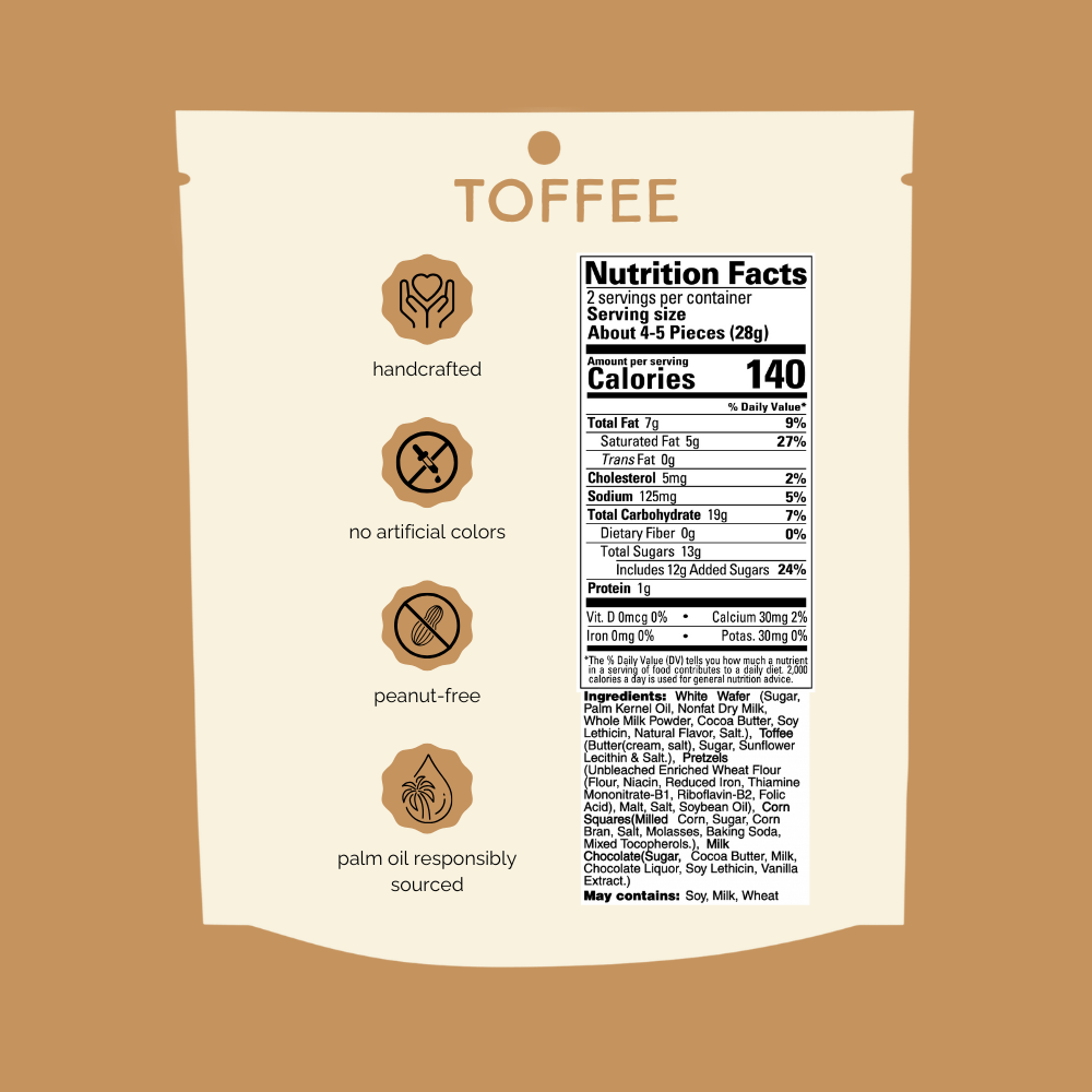 Toffee Chunk Nibbles 2oz Snack Pack