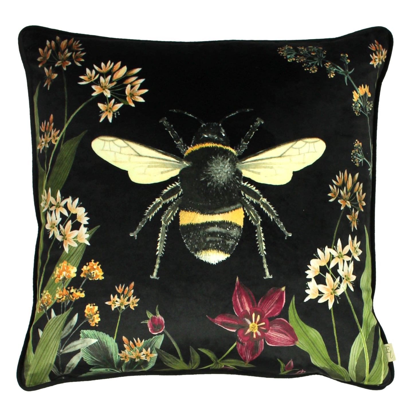 Midnight Garden Bee Pillow