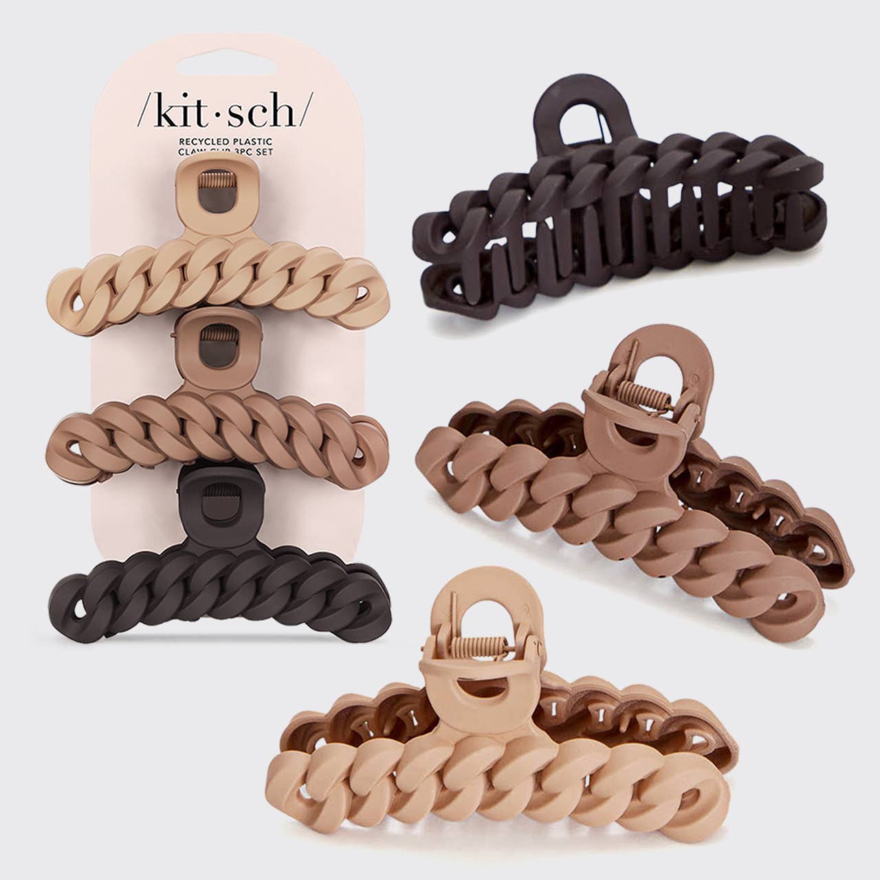 Chain Claw Clip 3 piece Set