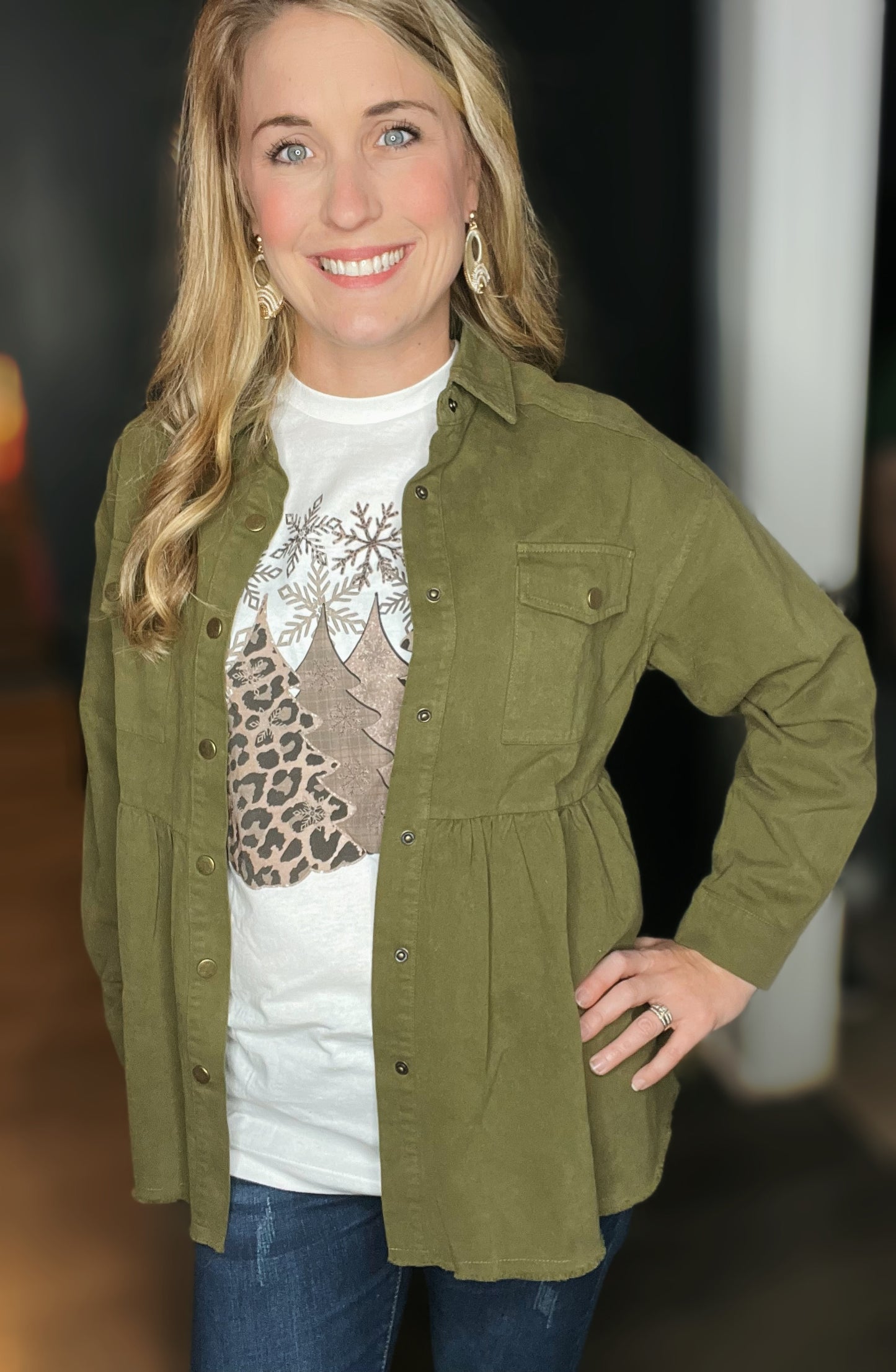 Olive Babydoll Jacket