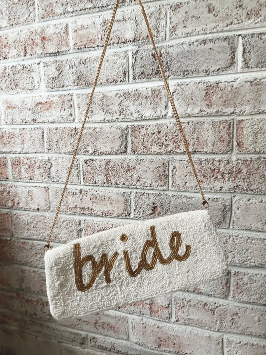 Bride Hand Beaded Clutch Purse