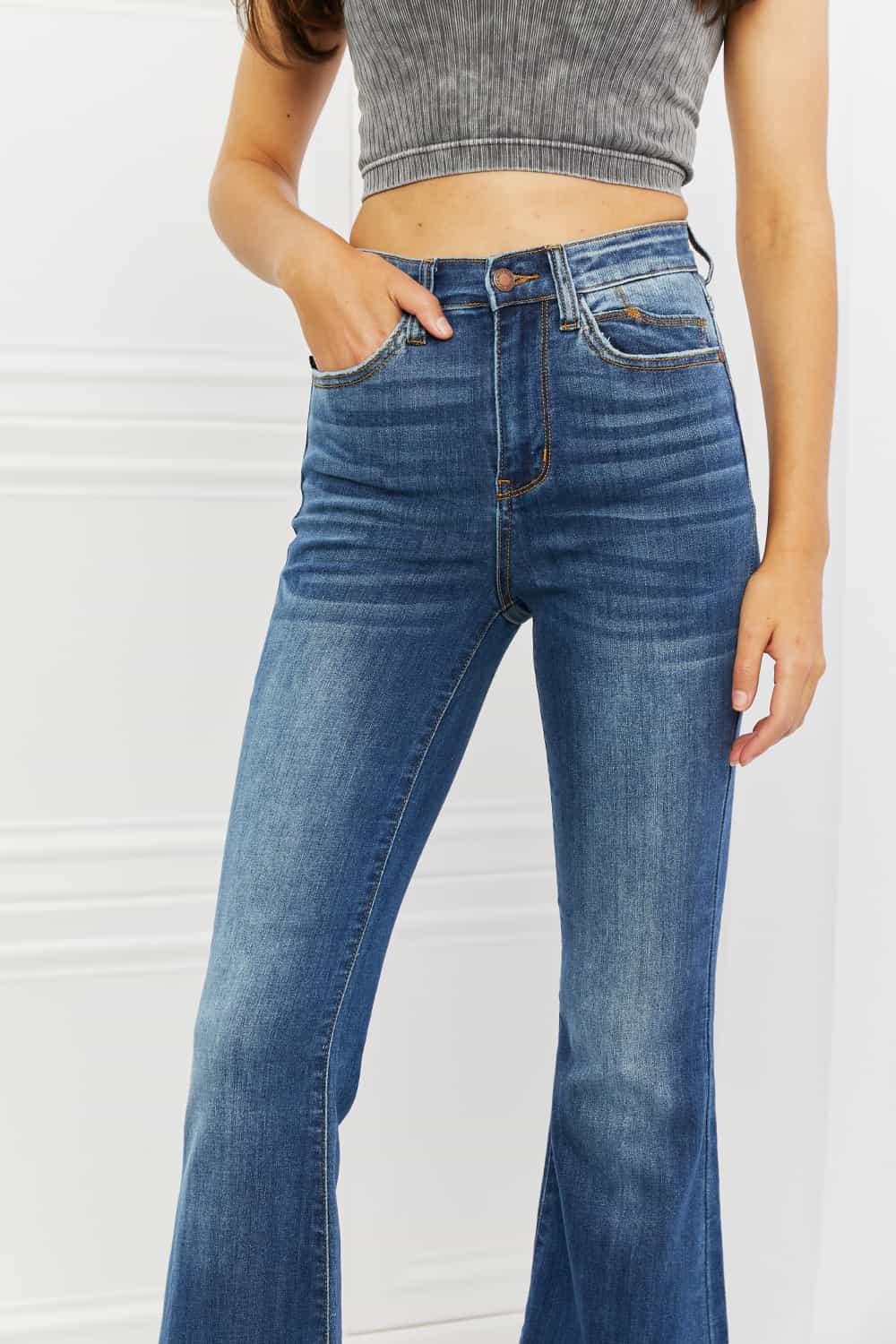 Judy Blue Eve Full Size High Waist Flared Jeans