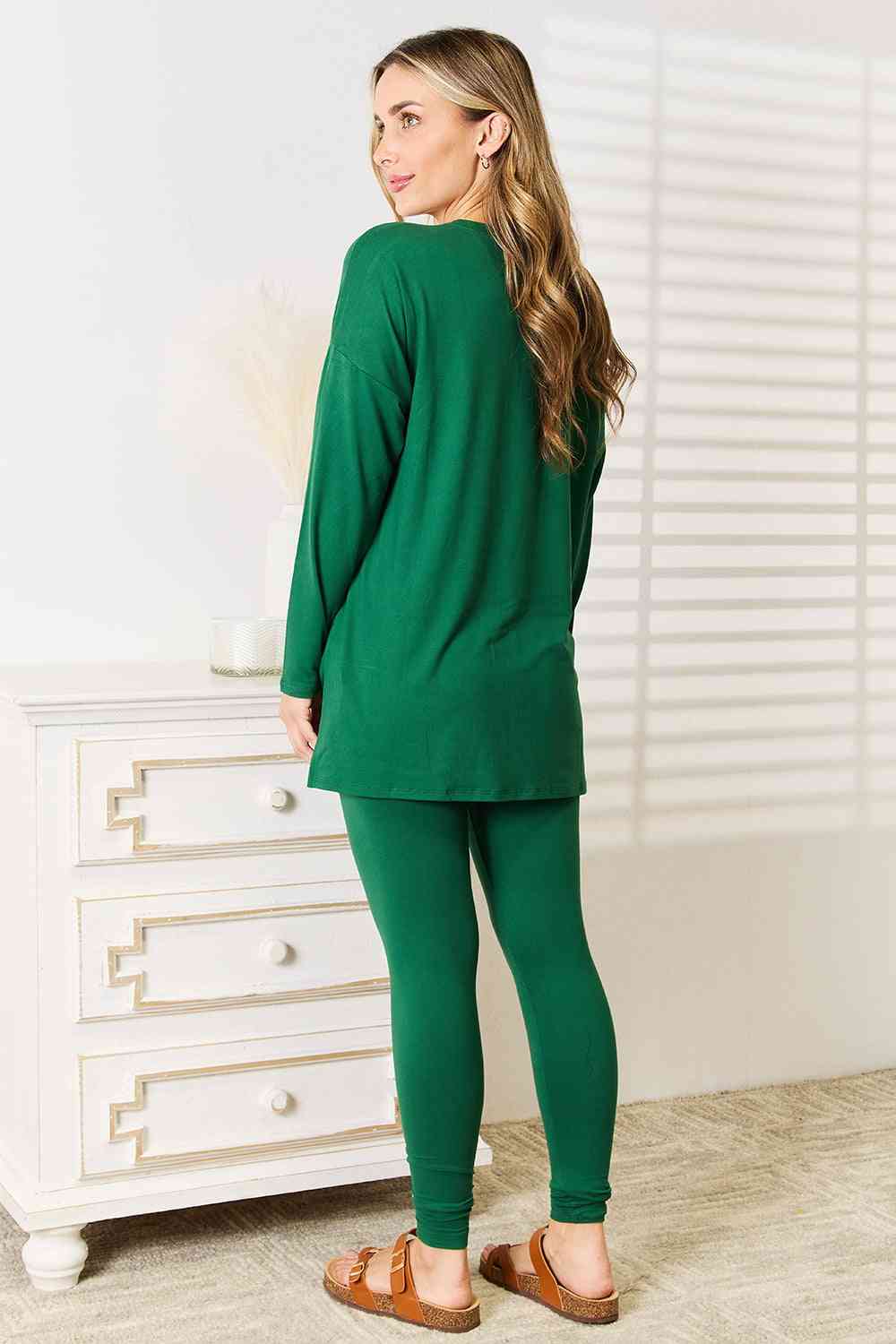 Zenana Holiday Long Sleeve Lounge Set