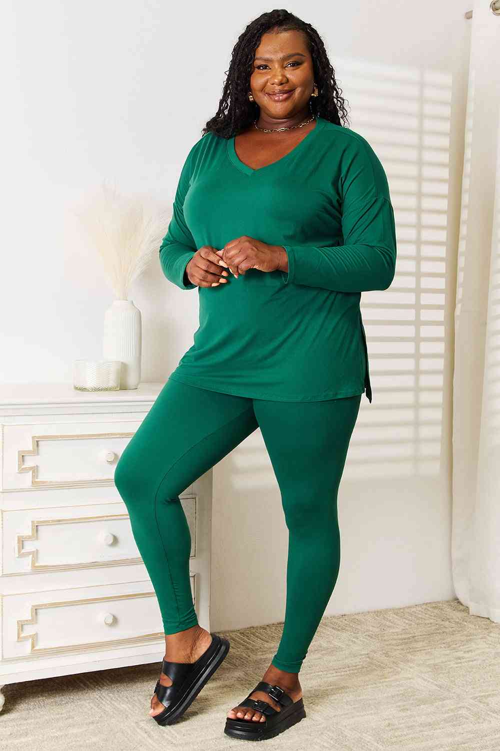 Zenana Holiday Long Sleeve Lounge Set